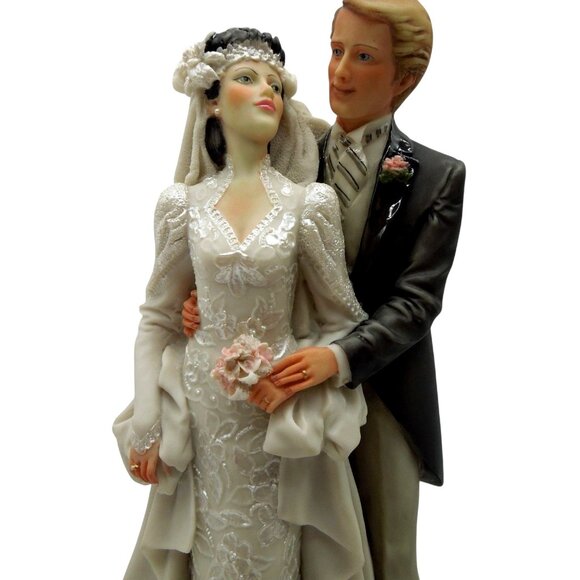 A Belcari Bride Groom Wedding Figurine 1987 Italian Figurine Vintage 11" - Picture 7 of 11